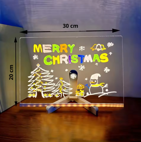 Tableau de notes LED avec veilleuse colorée