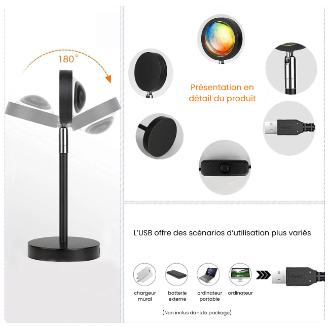 Sunset Lamp - Lampe d'ambiance coucher de soleil